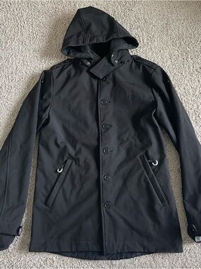 Betabrand Button Up Bike To Work Black Jacket